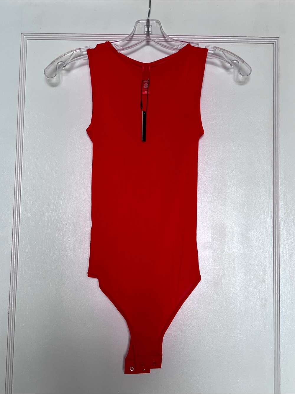 SKIMS Red Sleeveless One-Piece Bodysuit